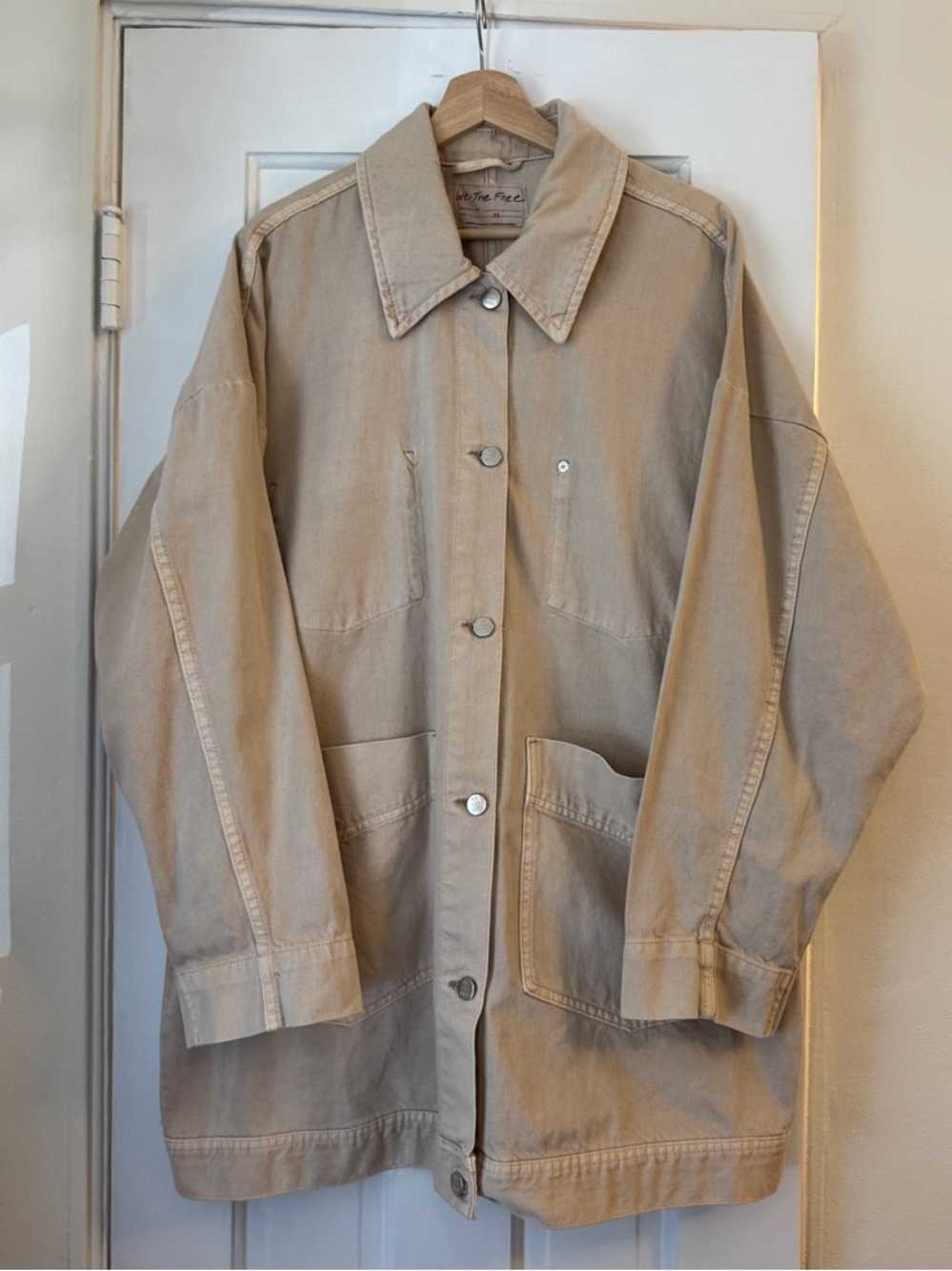 Free People Avery Cotton Denim Chore Jacket